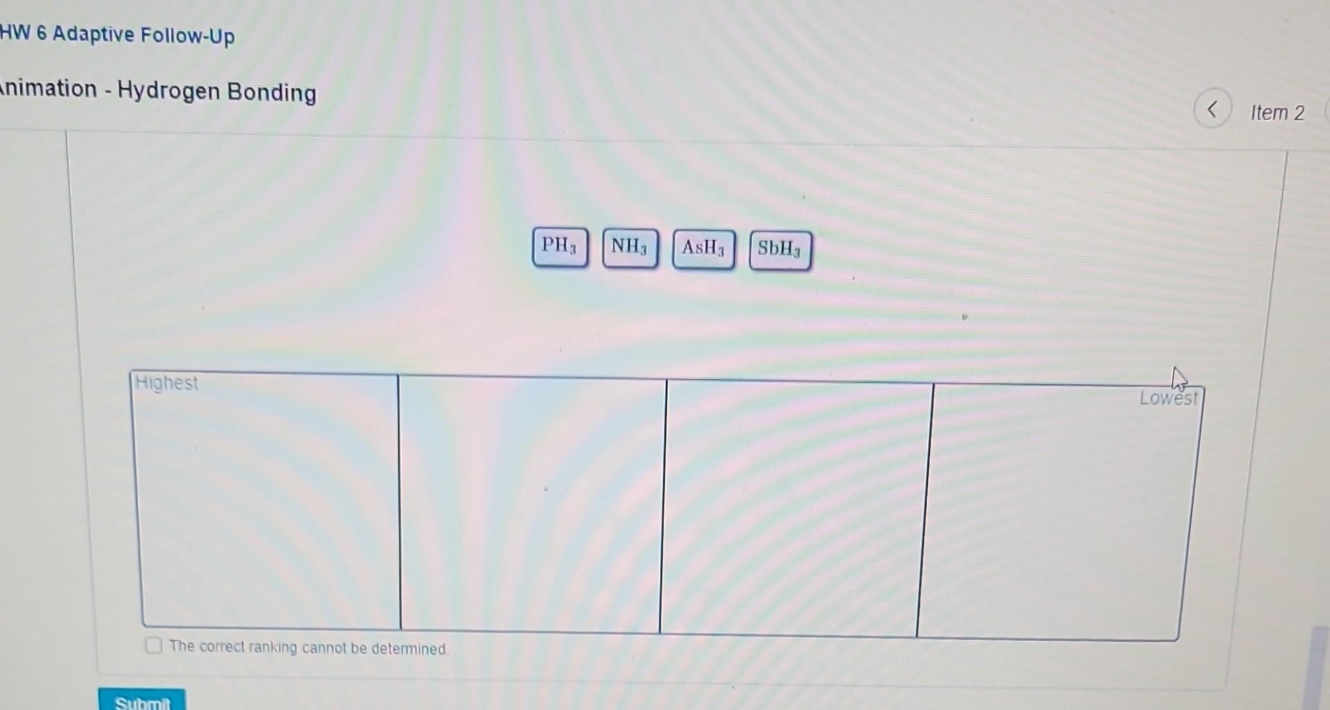 HW 6 Adaptive Follow-Up nimation - Hydrogen Bonding
