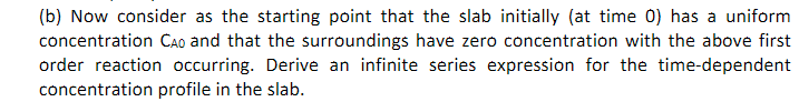 pts) Consider a homogeneous slab of tissue of thickness L that is