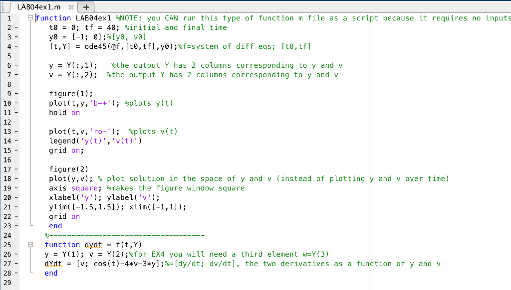 (LAB04ex1.m) below (part a) and I also attached my (euler.m) file just