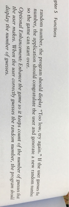 must be 3.6.4, thanks. 20. Random Number Guessing Game Write a program
