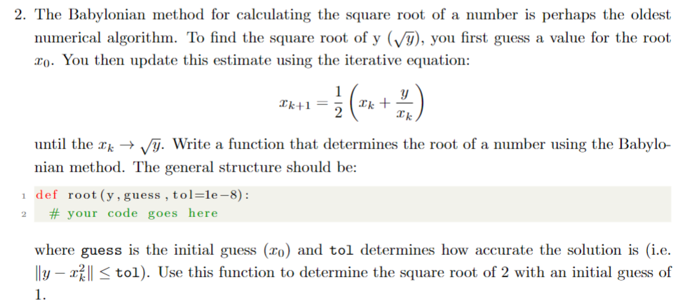 minimizing a scalar function f(x). Most numerical algorithms will find a value