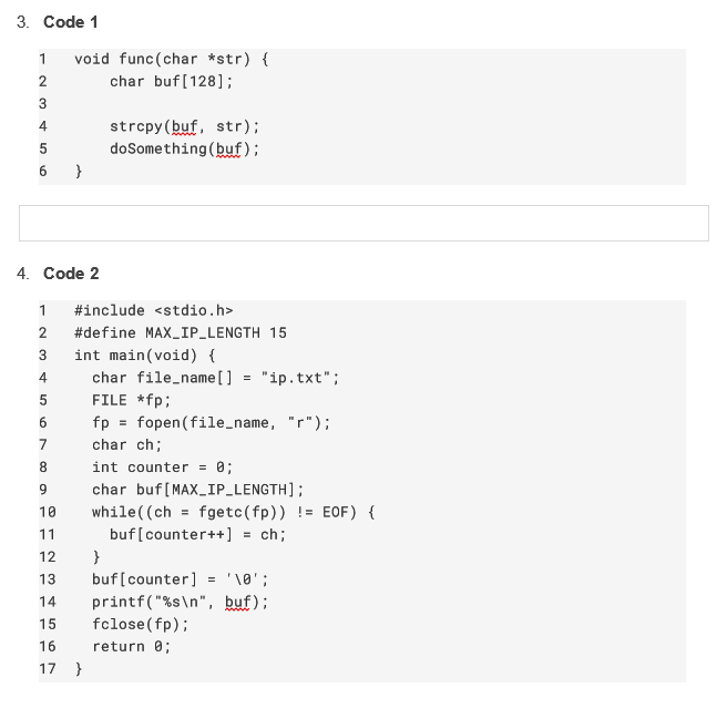 are declared properly elsewhere in the code. Part 2: Recognize Control Hijacking