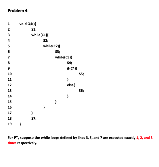 Draw the program graph. You must use line numbers to label all