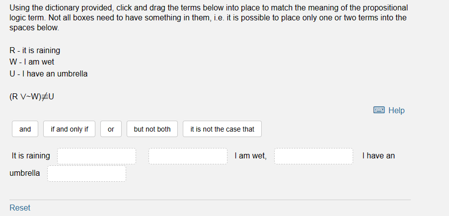 Using the dictionary provided, click and drag the terms below into
