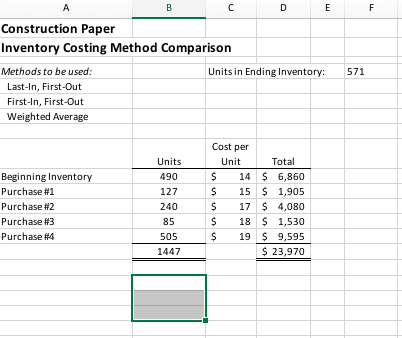 In cell J5, type cOU and then double-click the Count function, highlight