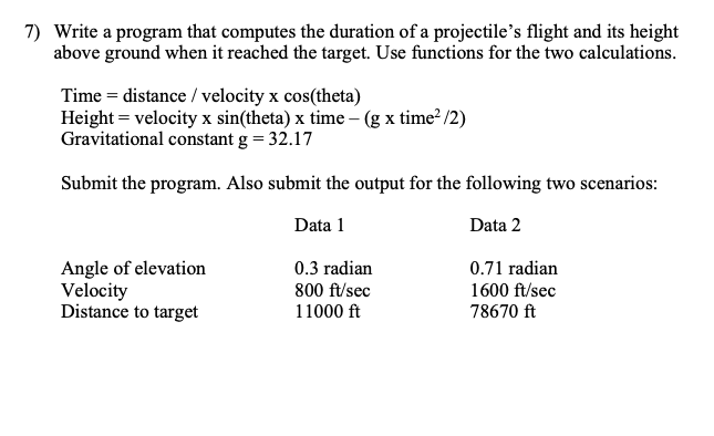USING C 7) Write a program that computes the duration of a