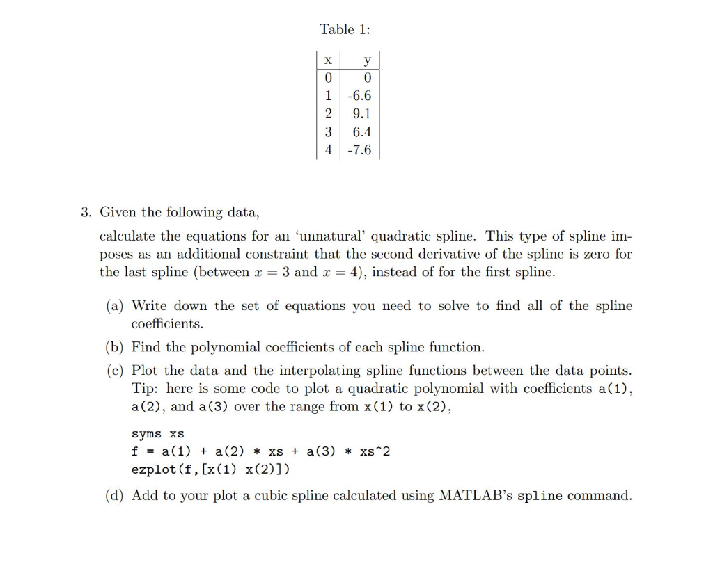 Part a) should have 12 equations total. Table 1 0 1