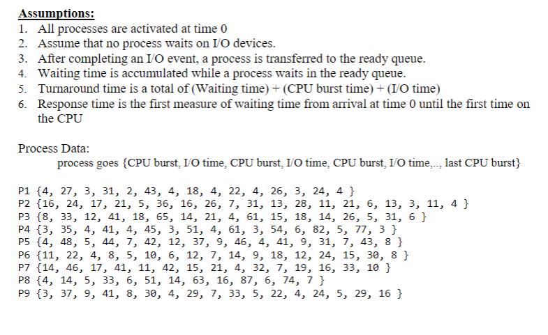uses RR scheduling with Tq =4 Queue 2 uses RR scheduling with