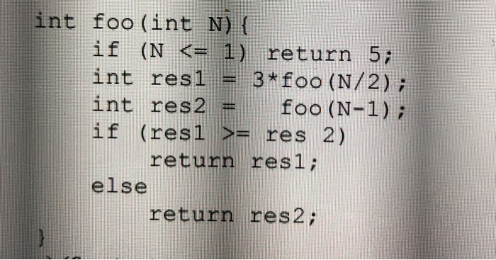  Write the ITERATIVE version of this function. In C please. int