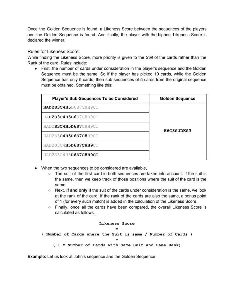 length is greater than or equal to the Golden Sequence) and the