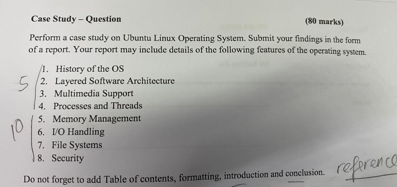  Case Study - Question (80 marks) Perform a case study on