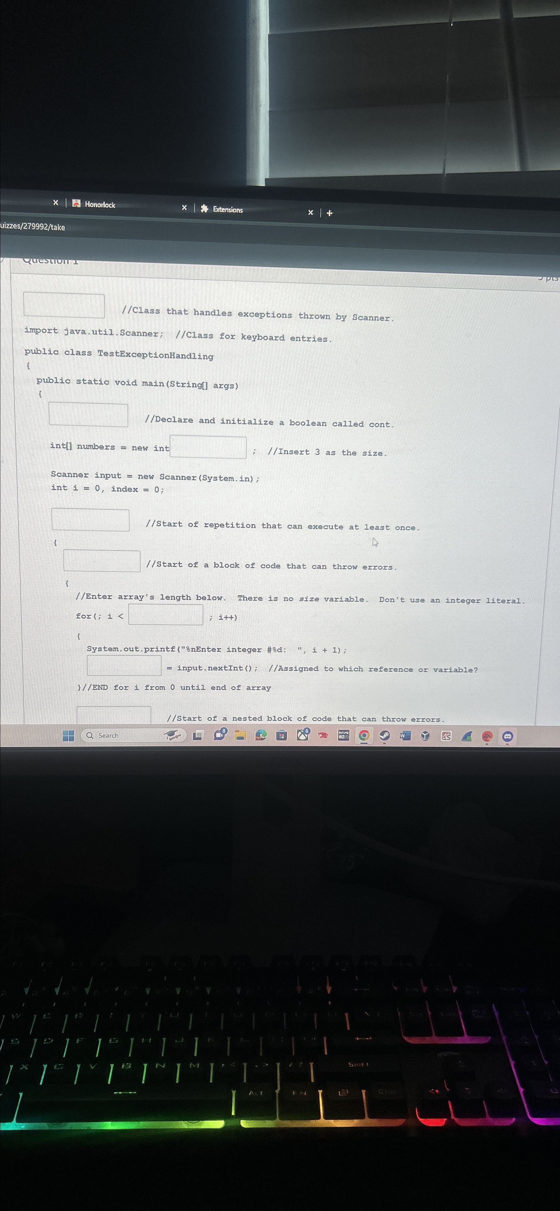  //Class that handles exceptions thrown by Scanner. import java.util.Scanner; //Class for