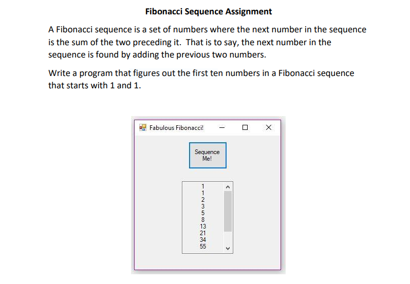 WRITE VISUAL BASIC Hints: The output is in a text box with