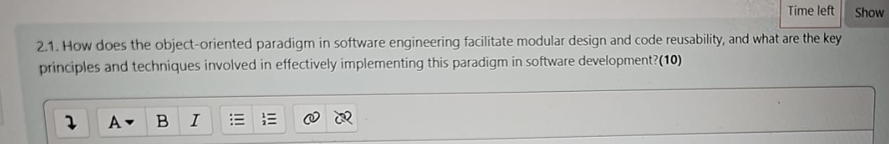  2.1. How does the object-oriented paradigm in software engineering facilitate modular