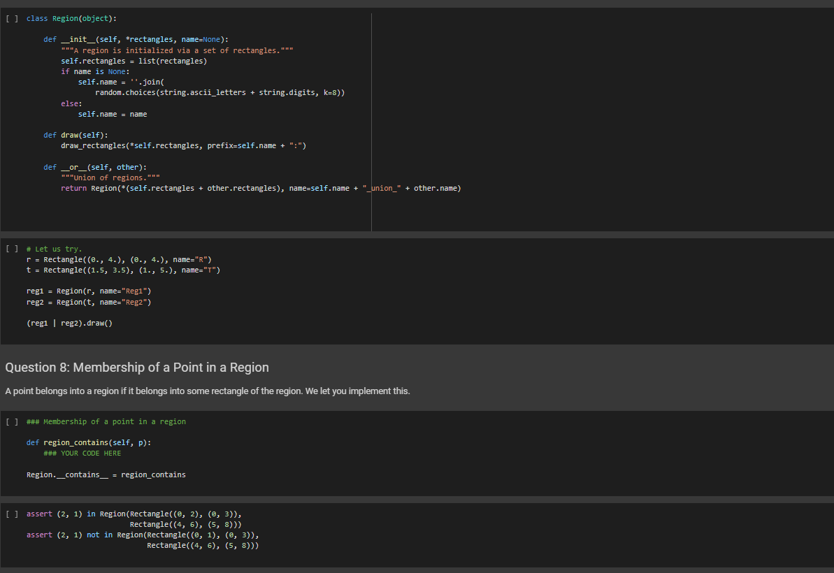 to return another rectangle. In general, the union of two rectangles is
