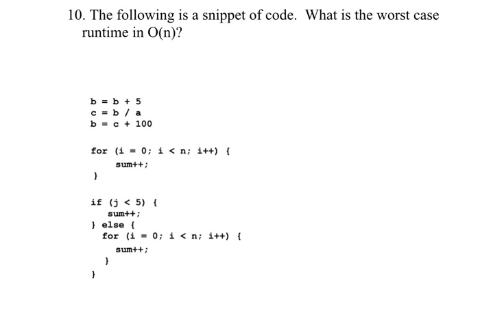  in java 10. The following is a snippet of code. What