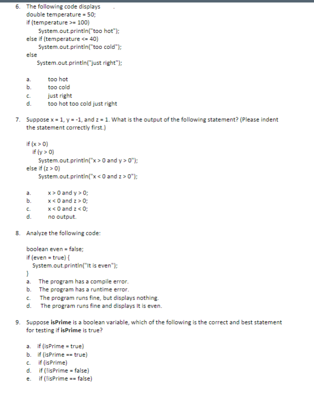 true b. false c. There is no guarantee that 10.10.10.10.10.1==0.5 is true.