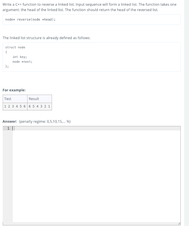 will be the output of following pseudo-code? Consider head is the pointer