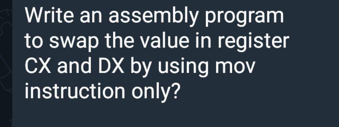 I need the answer as soon as possible Write an assembly program