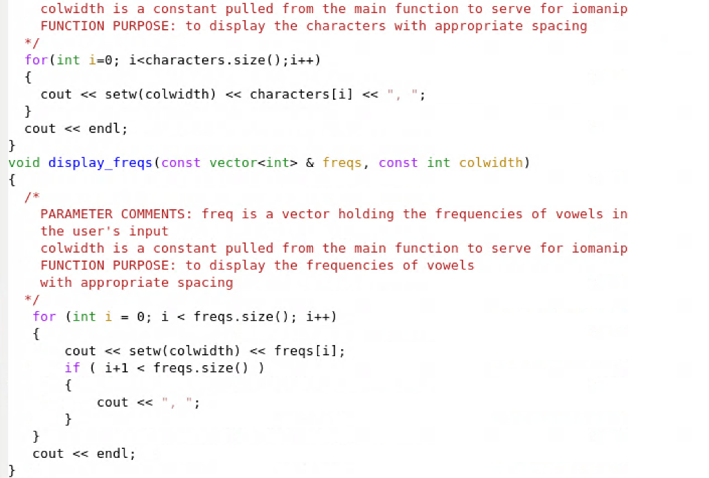 #include #include using namespace std; // FUNCTION PROTOTYPES GO HERE: void init_vectors(vector