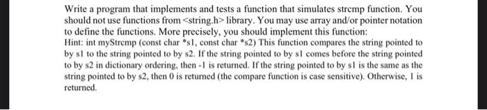  Write a program that implements and tests a function that simulates