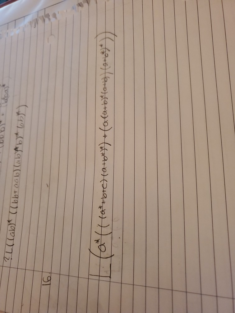 Can someone write this expression as a language L(a*(((a*+b+c)(a+b*)*)+(a(a+b)*(a+b))(a+b*)*)) 2 006. aast