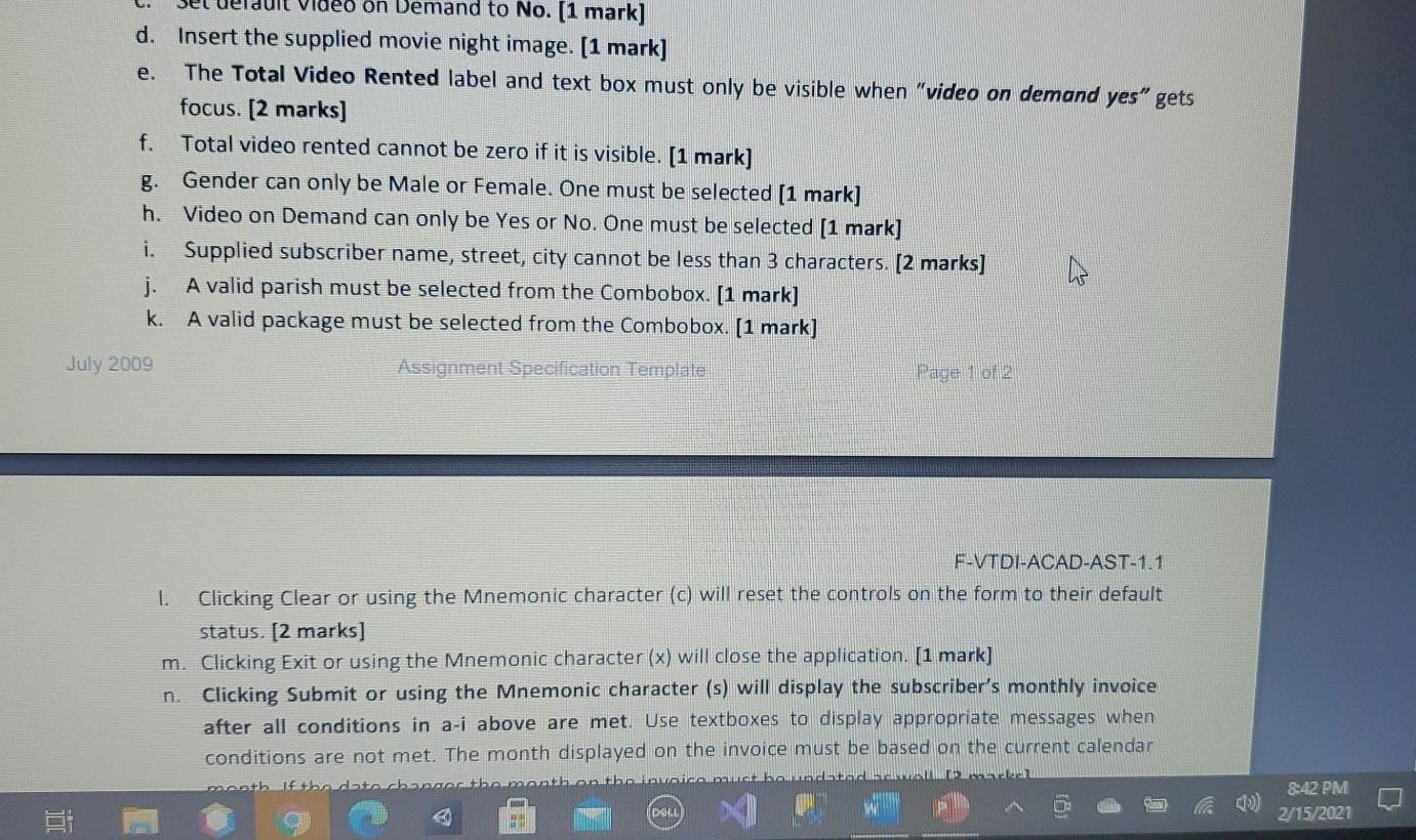 overleaf are for a small cable company. Each customer can only subscribe