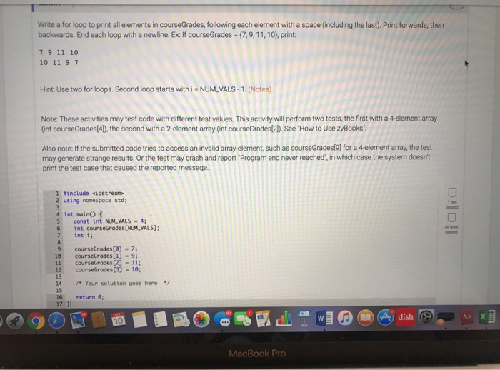  Can you do c++ please Write a for loop to print