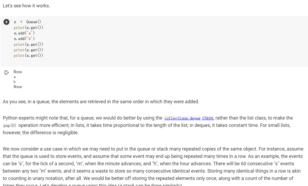 "top" of the self. stack. append(x) stack is the end of the