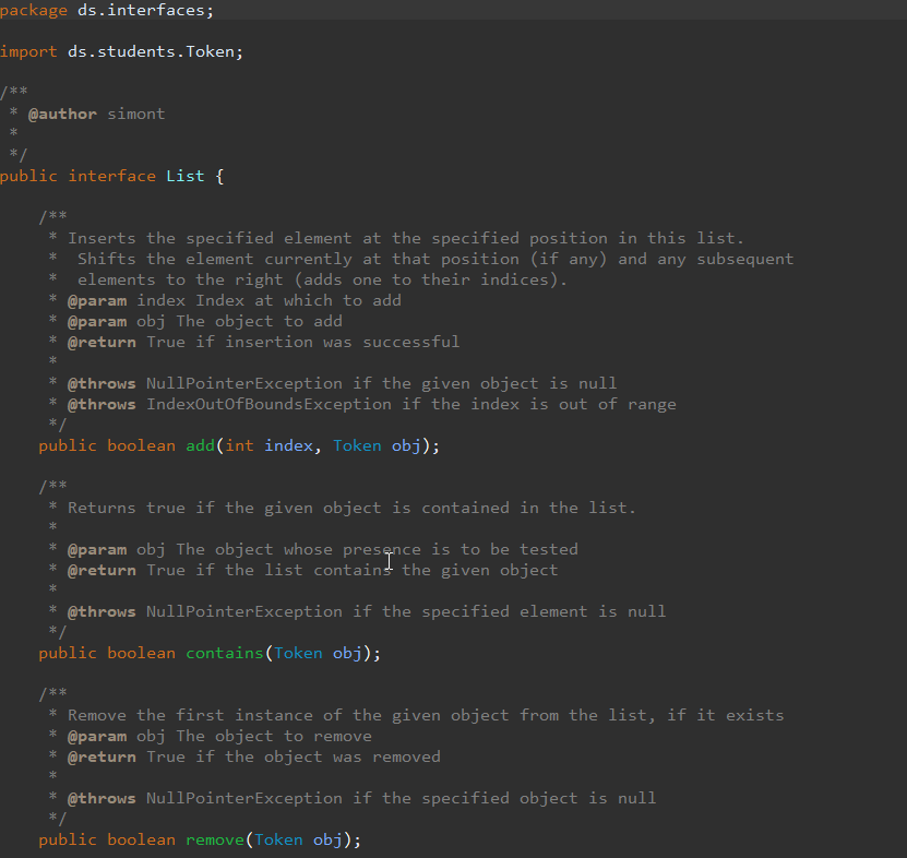 package ds.students; import ds.interfaces.List; /** * @author simont* */ public class DSList