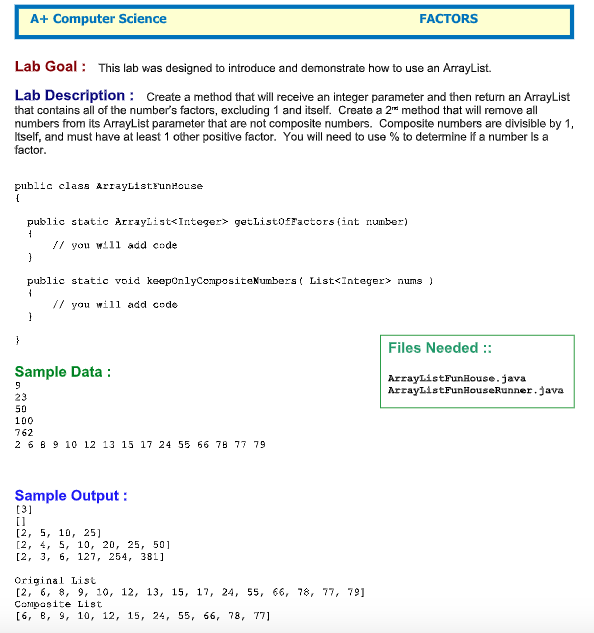 Can someone help me with this lab? //(c) A+ Computer Science //www.apluscompsci.com