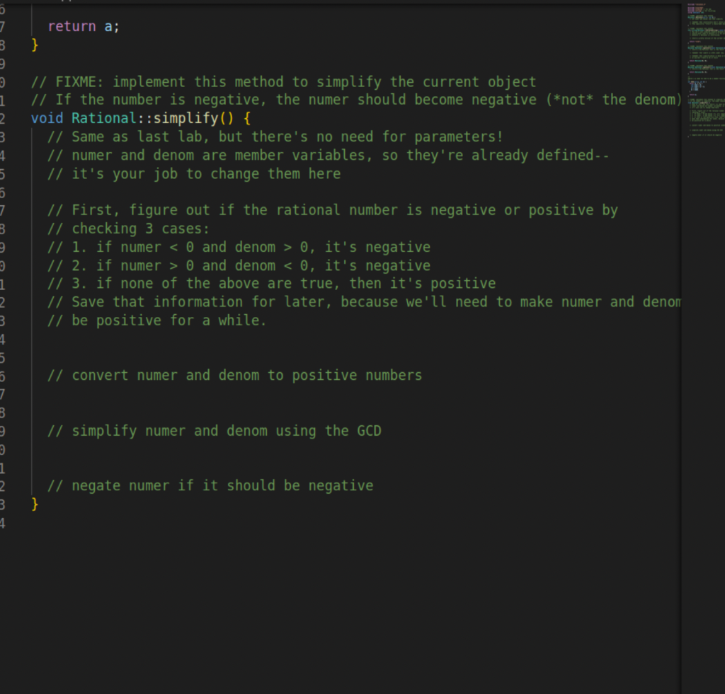 rationals.cpp. Anyone who wants to use your Rational class will #include your