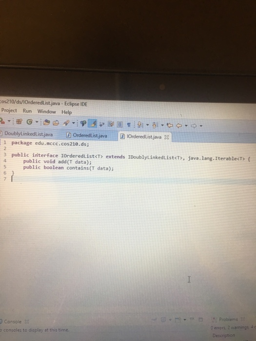 DoublyLinkedList implements IOrderedList. For JUint test. The last one is my add