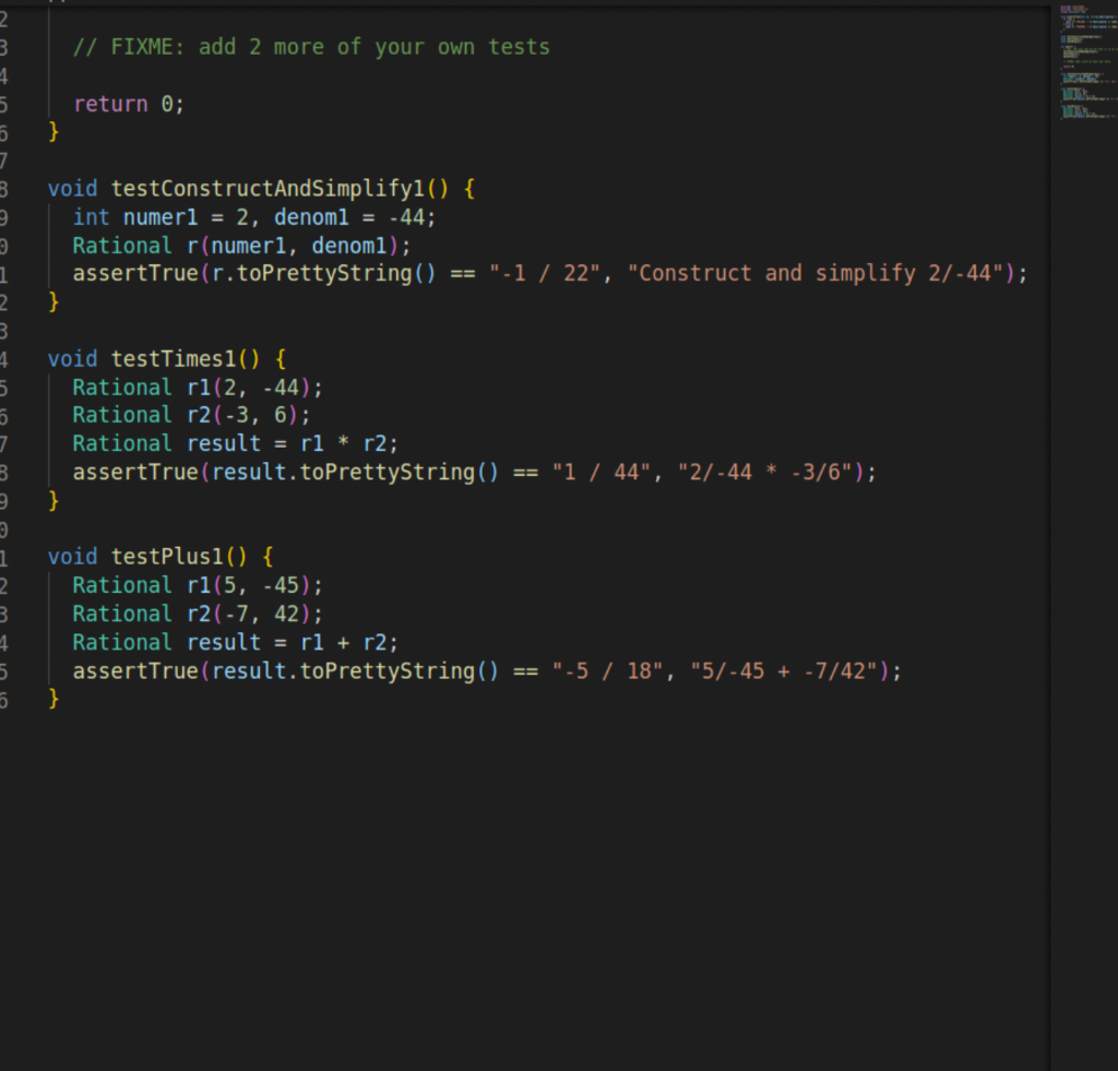 thing is the + operator to add two Rationals, which requires you