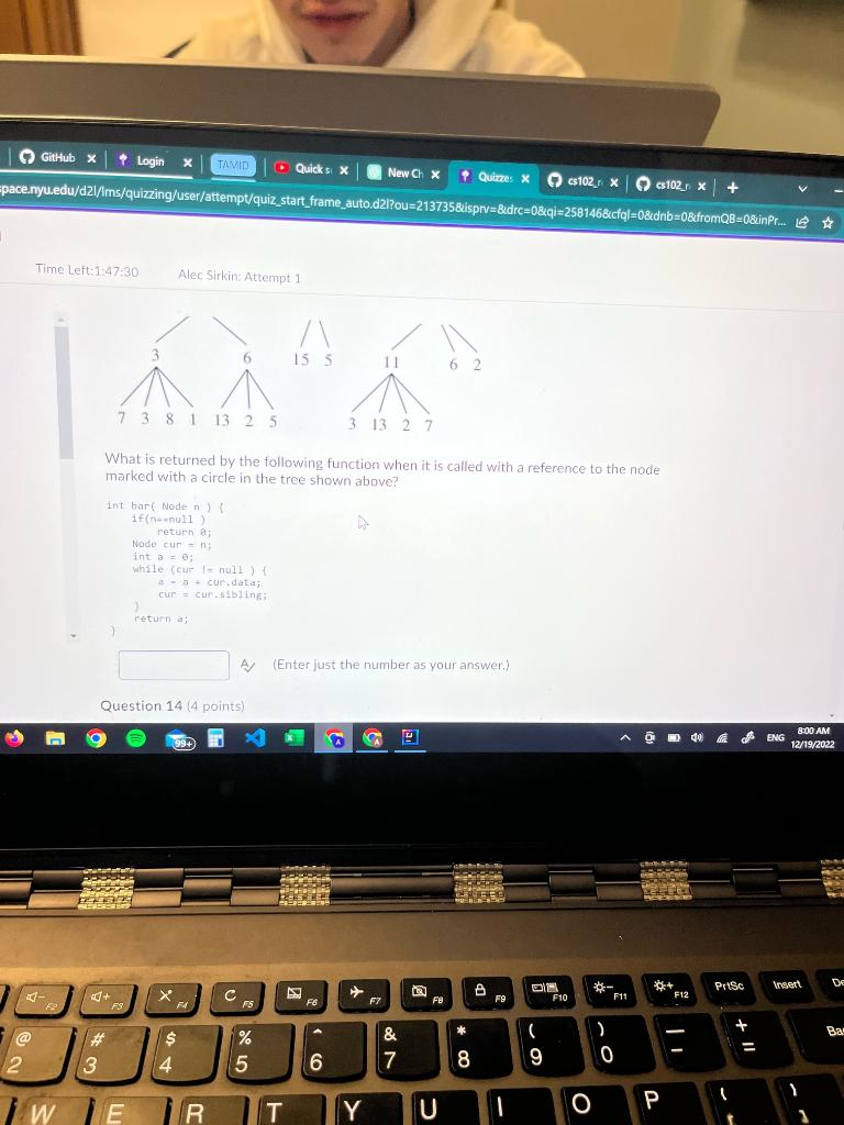 arbitrary many children. In the data structure used for storing the tree