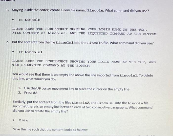 the file and exit vi. What command did you use? . :WC