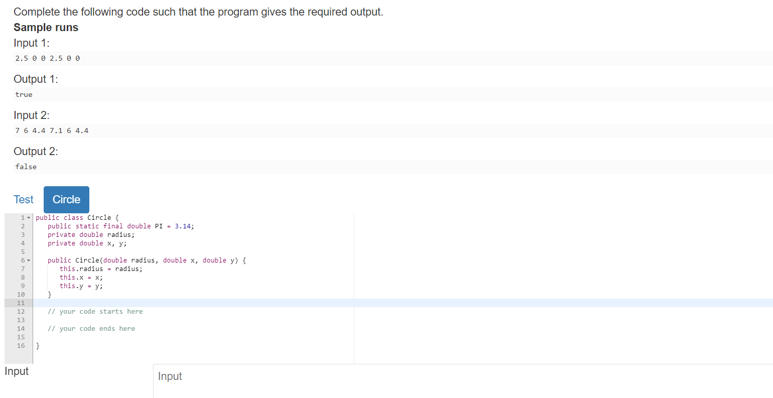 output. Sample runs Input 1: 2.5002.500 Output 1: true Input 2: 764.47.164.4