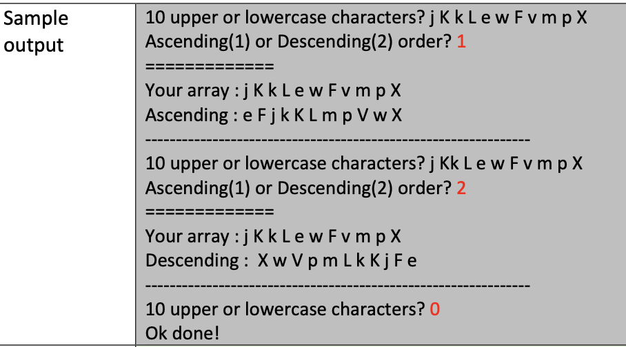 Java Programming - Arrays & Methods - Beginner Level Produce an output