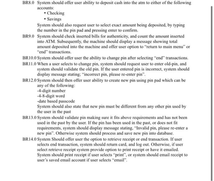 options to withdraw 'Fast Cash', option of $ 100.00 is missing. b.