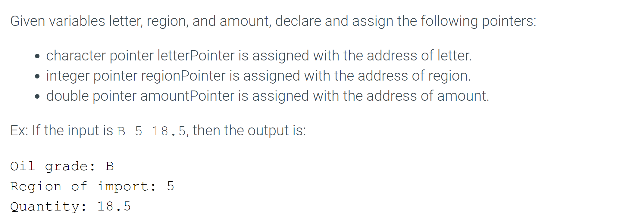  fIf the input is negative, make numItemsPointer be null. Otherwise, make