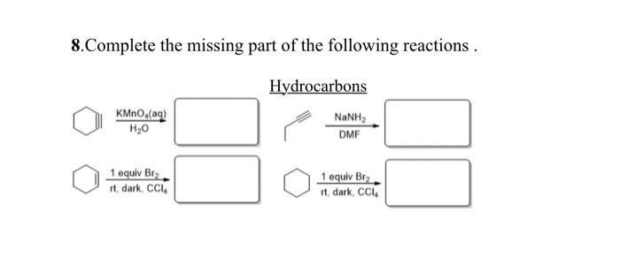 can i get this solved pls 8.Complete the missing part of the