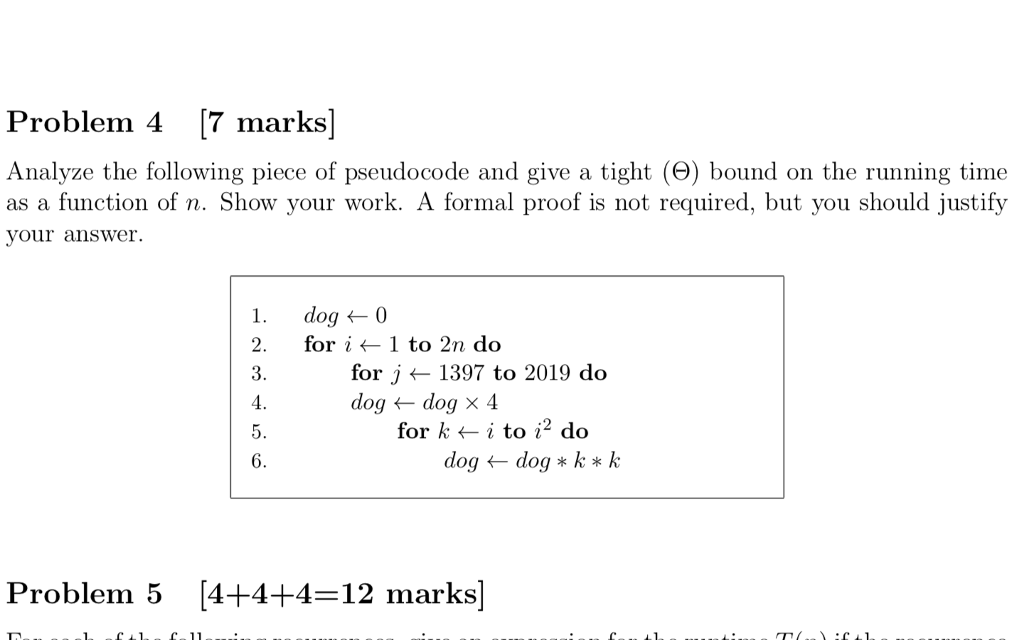  Problem 4 please!! Problem 4 [7 marks] Analyze the following piece