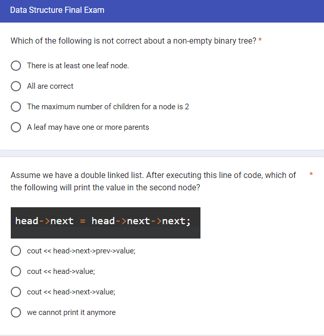 Assume we have a double linked list. After executing this line of