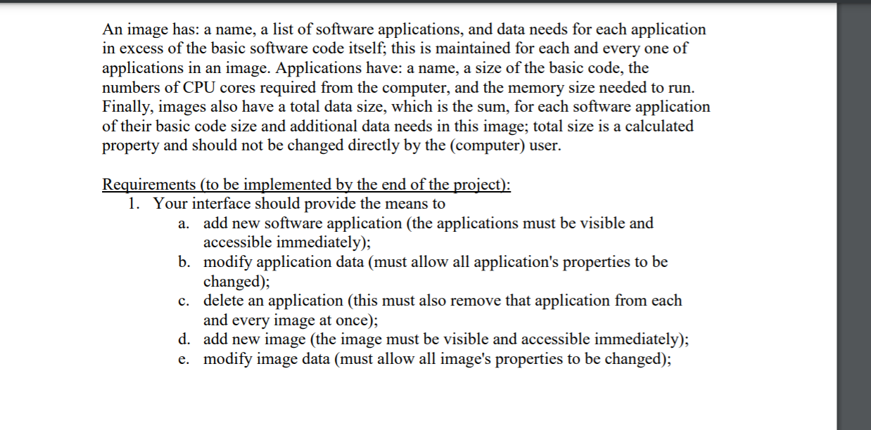 Management of Computer Images Assume that the IT department of a large
