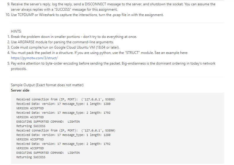 5. Learn how to use actual data from a packet. 6. Use