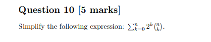  Question 10 (5 marks] Simplify the following expression: 2m 2 )