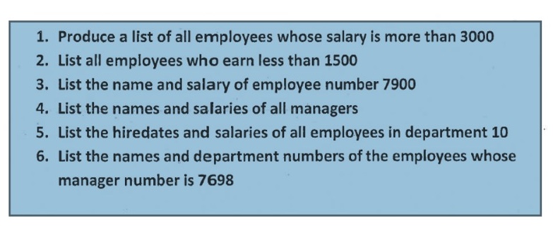  write oracle SQL code (with creating all tables that are required)