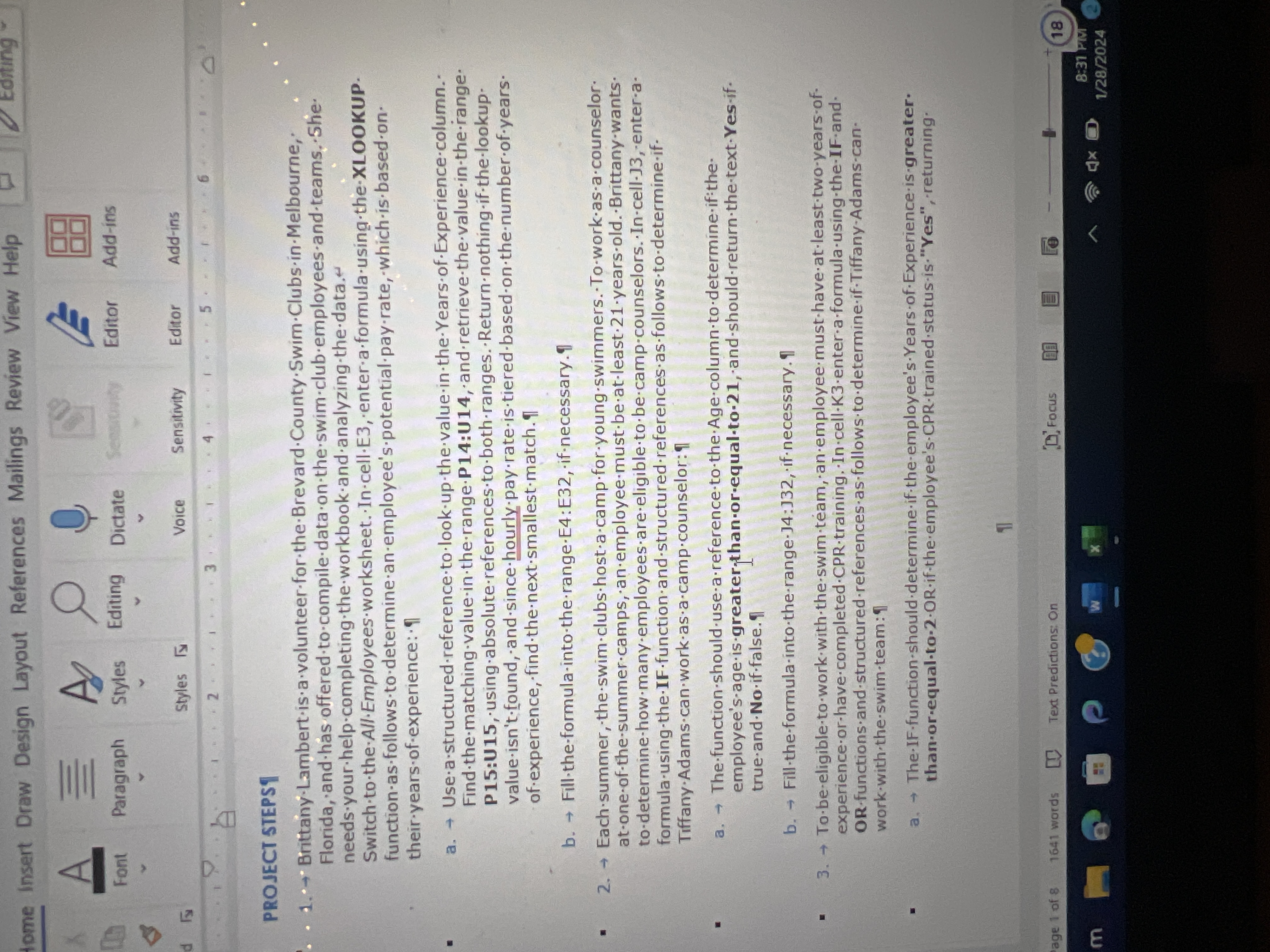  PROJECT STEPS 1 .1.- Brittany Lambert is a a volunteer for