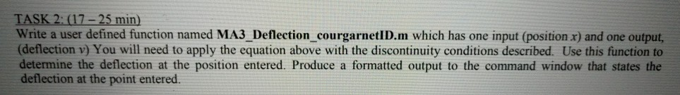 conditional statements based on the piecewise function For the two-support beam shown