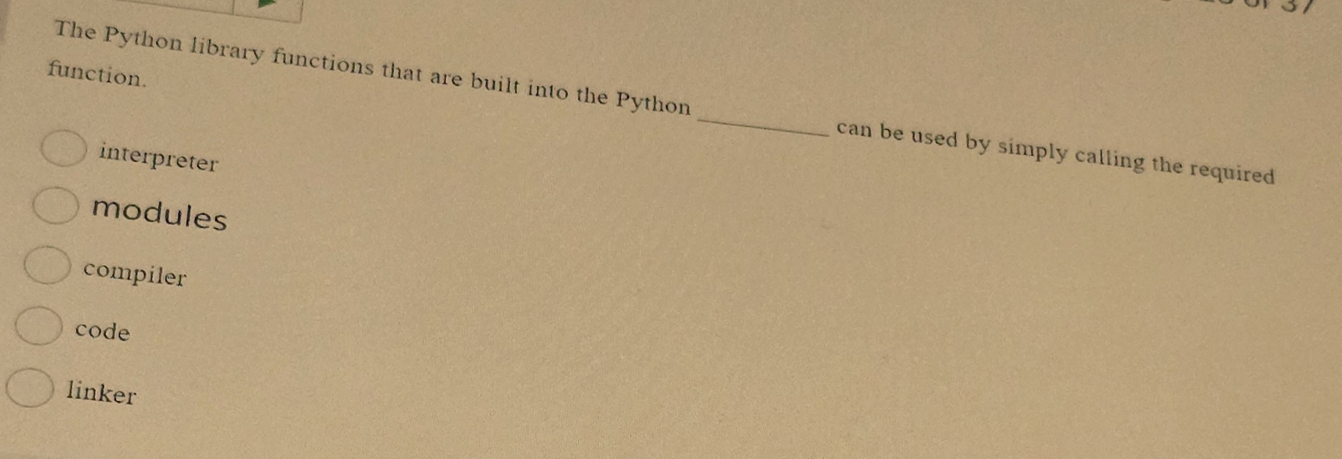  The Python library functions that are built into the Python function.